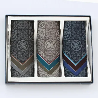 Luxusní žakárové kapesníky - dárkové balení 3 kusů | KNITVA