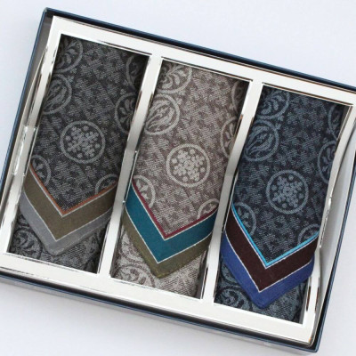 Luxusní žakárové kapesníky - dárkové balení 3 kusů | KNITVA