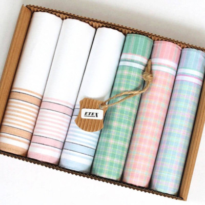 Dámské bavlněné kapesníky v eko krabičce - 6 kusů | Mojeponozky.cz