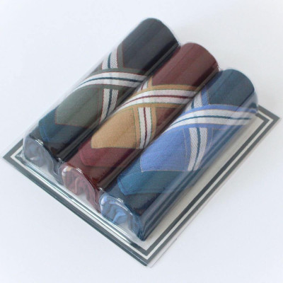 Elegantní pánské bavlněné kapesníky - 3 kusy | Mojeponozky.cz