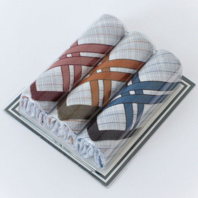 Mini balení 3 kusů pánských bavlněných kapesníků | Mojeponozky.cz