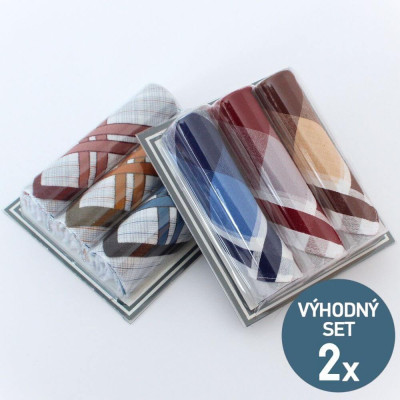 Výhodná sada 2 balení pánských kapesníků VLNKY II | Mojeponozky.cz