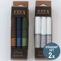 Výhodná sada 2 krabiček - 6 kusů pánských látkových kapesníků | KNITVA
