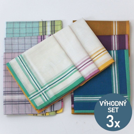 Dámské kapesníky ve velkém ekonomickém balení 18 ks | KNITVA