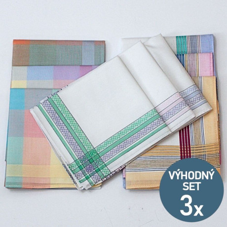 Luxusní dámské kapesníky v ekonomickém balení 9 ks | KNITVA