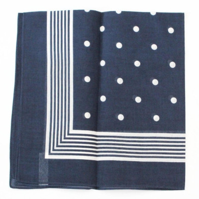 Dětský bavlněný šátek modrý s bílými puntíky | Mojeponozky.cz