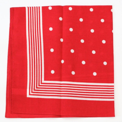 Dětský bavlněný šátek červený s bílými puntíky | Mojeponozky.cz