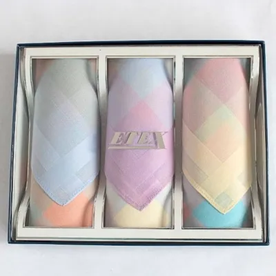 Dámské látkové kapesníky - dárkové balení 3 kusů | KNITVA