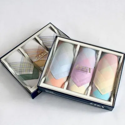 Luxusní dámské kapesníky - bílé - dárkové balení 3 kusů | KNITVA