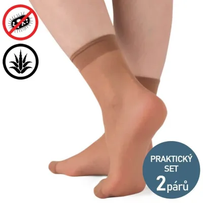 Silonové ponožky s Aloe Vera a stříbrem - 2 páry | Mojeponozky.cz