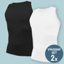 Pánské nátělníky ve výhodné sadě - bílý + černý | Mojeponožky.cz