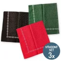 Bavlněné šátky ve výhodné sadě 3 kusů - 70 x 70 cm | KNITVA