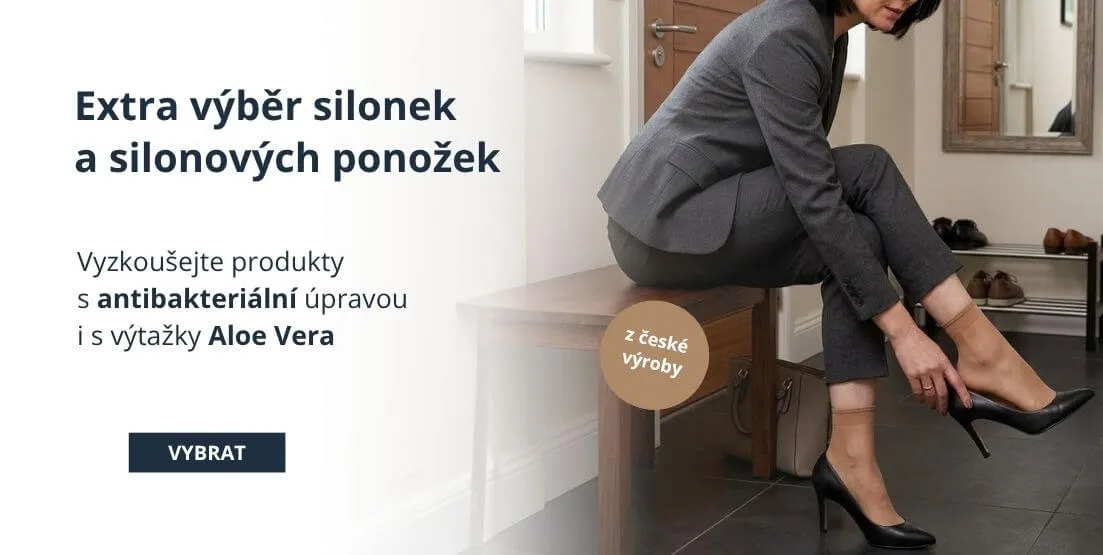 Silonové ponožky se stříbrem a Aloe Vera