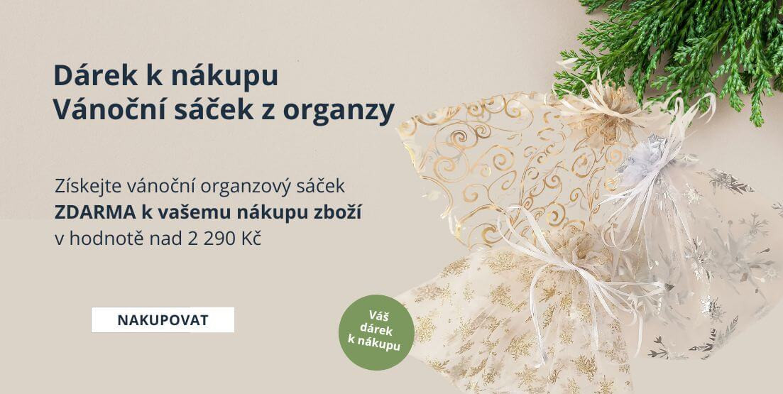 Dárek od MojePonozky.cz - vánoční sáček z organzy